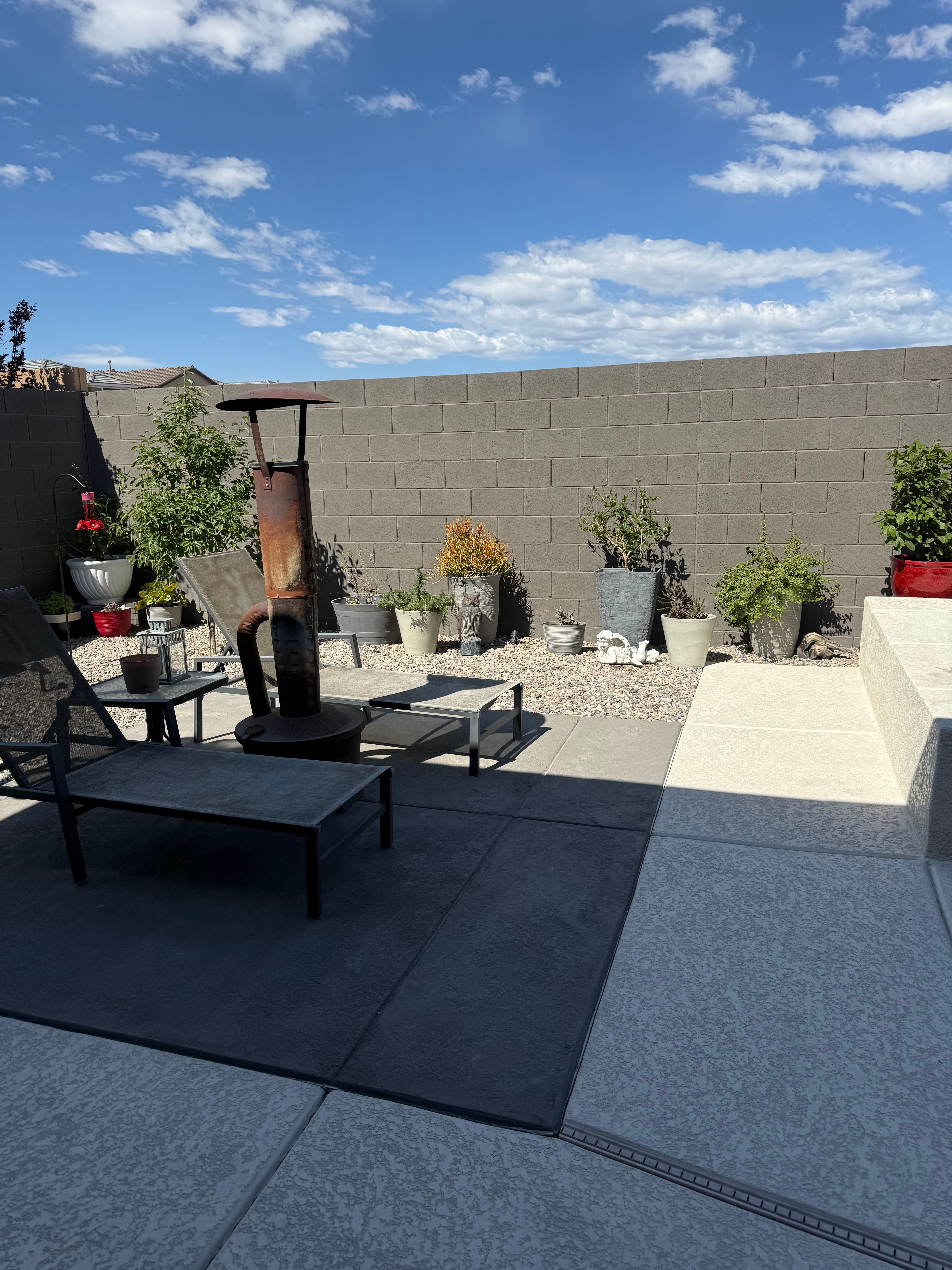 Exterior Cinder Block Wall